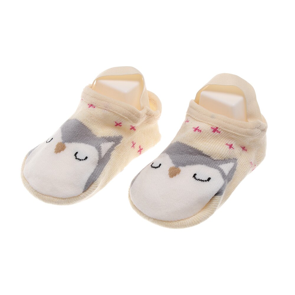 1 paire de chaussures mignonnes pour bébés tout-petits | Chaussettes de sol antidérapantes en coton, chaussons de premiers marcheurs, chaussons confortables pour garçons et filles: beige / M 1-3years