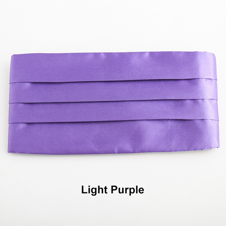 Herren Klassische Kummerbund Satin Elastische Bauchband Smoking Kummerbund Für Formale Hochzeit Prom Dinner-Party Taille Band: light purple