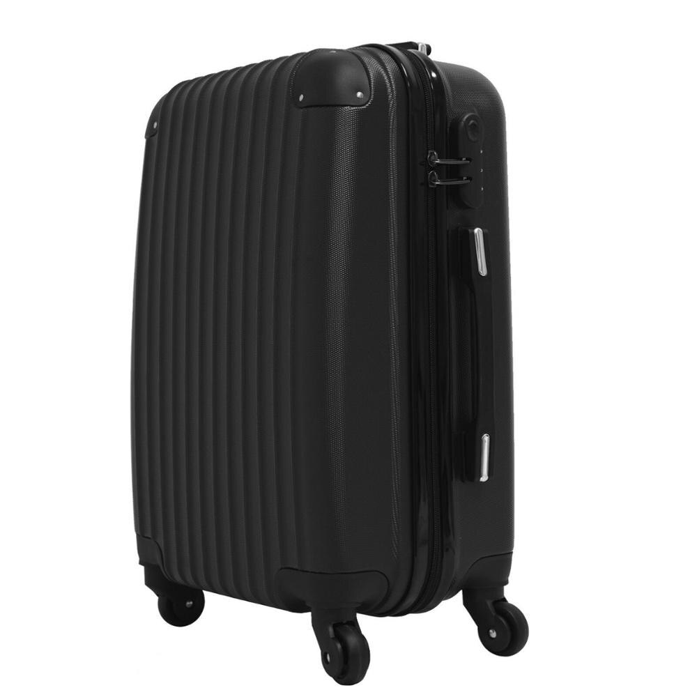 carrello rigido bagaglio a mano valigia voli viaggio 4 ruote 55x36x21 centimetri Nero