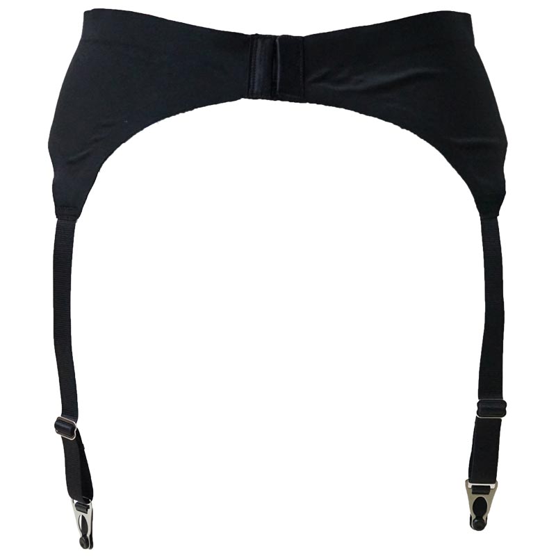 Black Retro Seamless Metal Buckles 4 Wide Straps Women/Female/Lady Sexy Vintage Garter Belts For Stockings Suspender Belt S506B