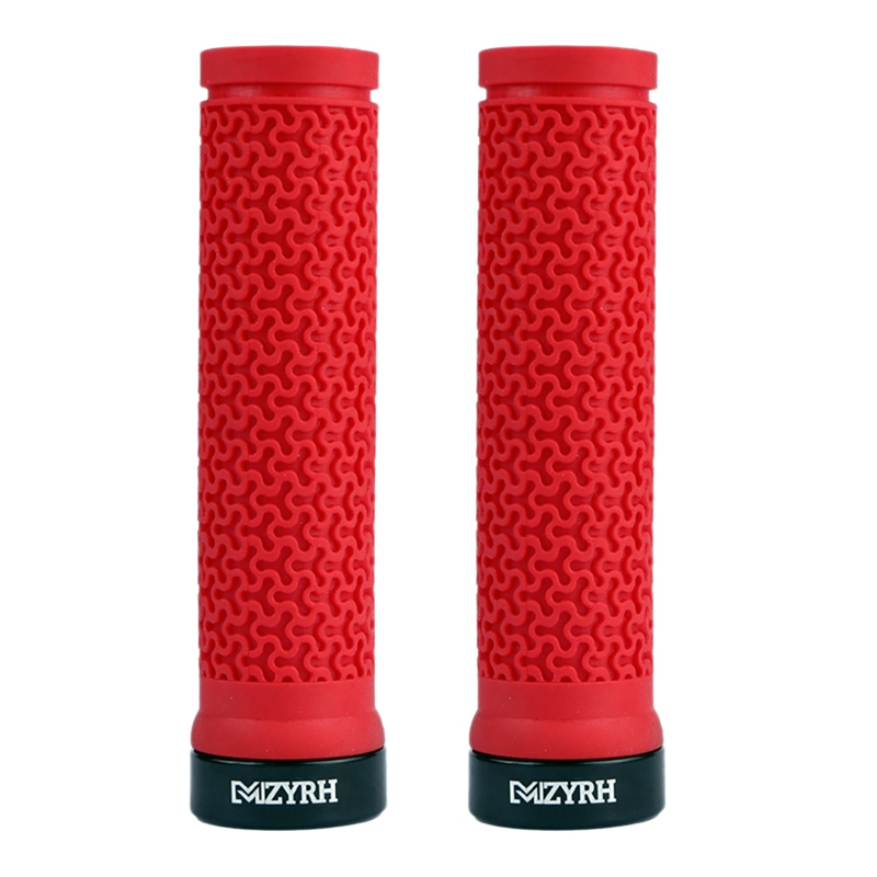 Mzyrh Fiets Handvat Bar Grips Super Zachte Enkelzijdig Vergrendeling Fiets Stuur Cover Voor Mtb Racefiets Vouwfiets: Rood