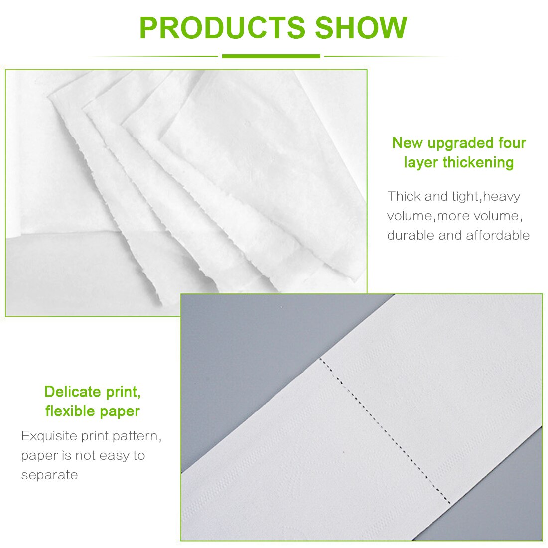 Rouleau de papier toilette épais Extra-long à 4 couches, papier toilette doux en bois natif, papier à rouler pour la maison,