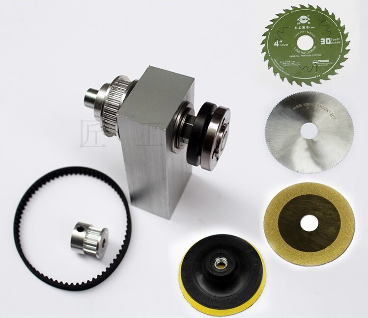 Precision table saw spindle assembly, miniature woodworking table saw spindle base, DIY cutting machine, table saw