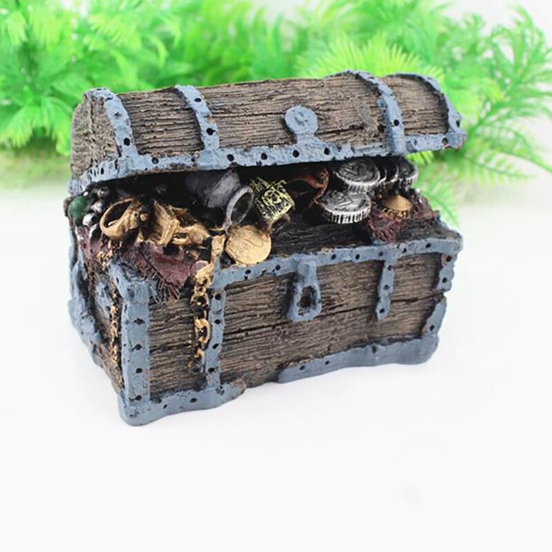 Wreck Sieraden Doos Aquarium Ornament Schat Discovery Aquarium Cave Decor Hars Ornament Landschapsarchitectuur Decoratie