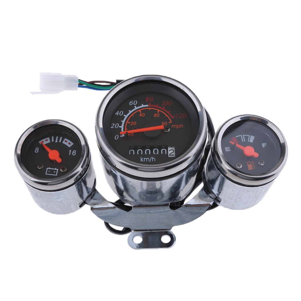 80 mph motorrad-tachometer-kombiinstrument, 5- poliger stecker für 49/50/125/150cc Rolle, Moped, atv, quad usw. motorradzubehör