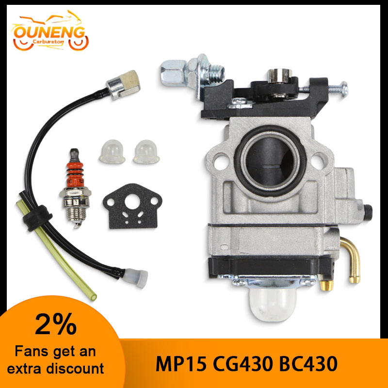 Walbro carburateur tondeuse 1107 cg430 carburateur MP15 1E40-5 43CC 52CC carburateur CG430 CG520 BC430 BC520 débroussailleuse tondeuse: Lavande