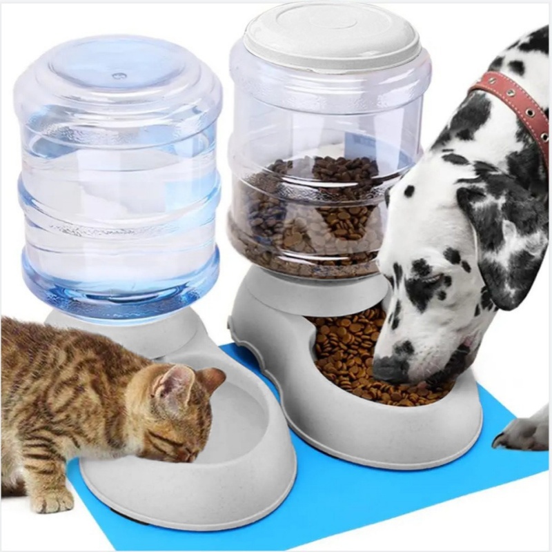 Distributeur d'eau de grande capacité pour animaux de compagnie, alimentation automatique pour chien, bol de nourriture pour petit chien, dispositif de bouteille de simulation, fournitures pour animaux de compagnie, 3,8 L