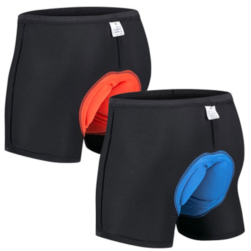 Pantalones cortos de ciclismo Unisex, ropa interior de S-3XL de talla grande con cojín de silicona y esponja 3D, cómodos y transpirables, para hombre y mujer