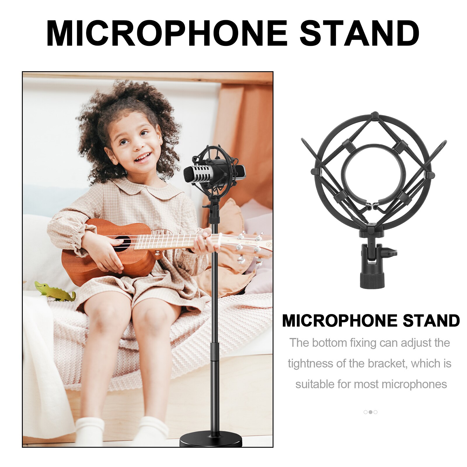 Duurzaam Microfoonstandaard Metalen Verstelbare Mic Stand Met Microfoon Montage