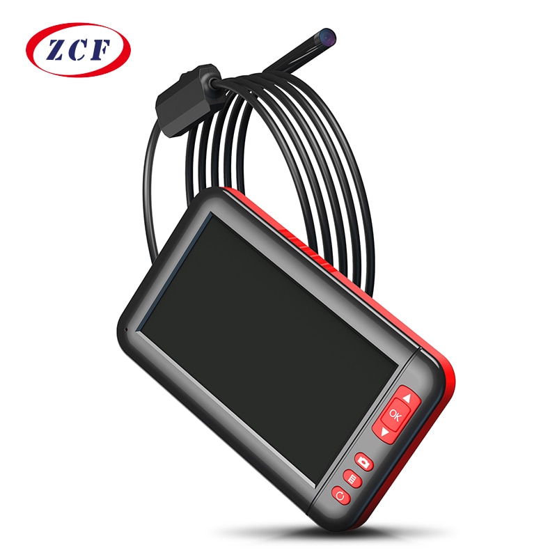 4.3 Inch Screen Industrial Endoscope Camera HD1080P Monitor Car Inspection Borescope 8MM Lens 8 LEDs IP67 Waterproof F200