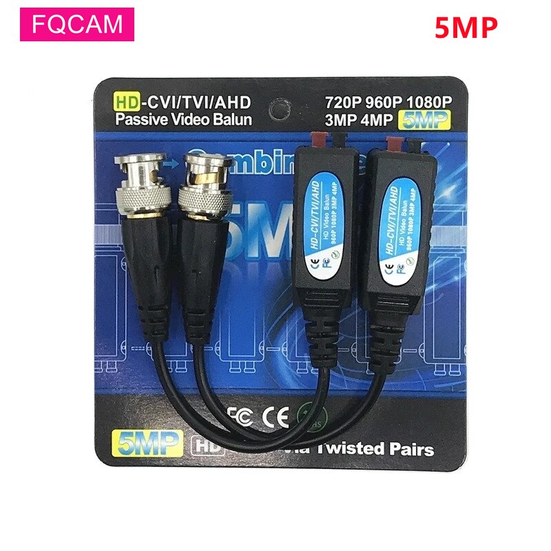 20 Pairs AHD CCTV Camera Passive Video Balun Twisted Pairs Single Channel Transmitter for HD 5MP AHD CVI TVI Cameras