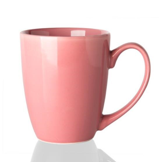 Tasses à café en porcelaine, en céramique, simples, colorées, pour le bureau, articles ménagers, couleur bonbon, pour le petit déjeuner, pour le lait: Pink