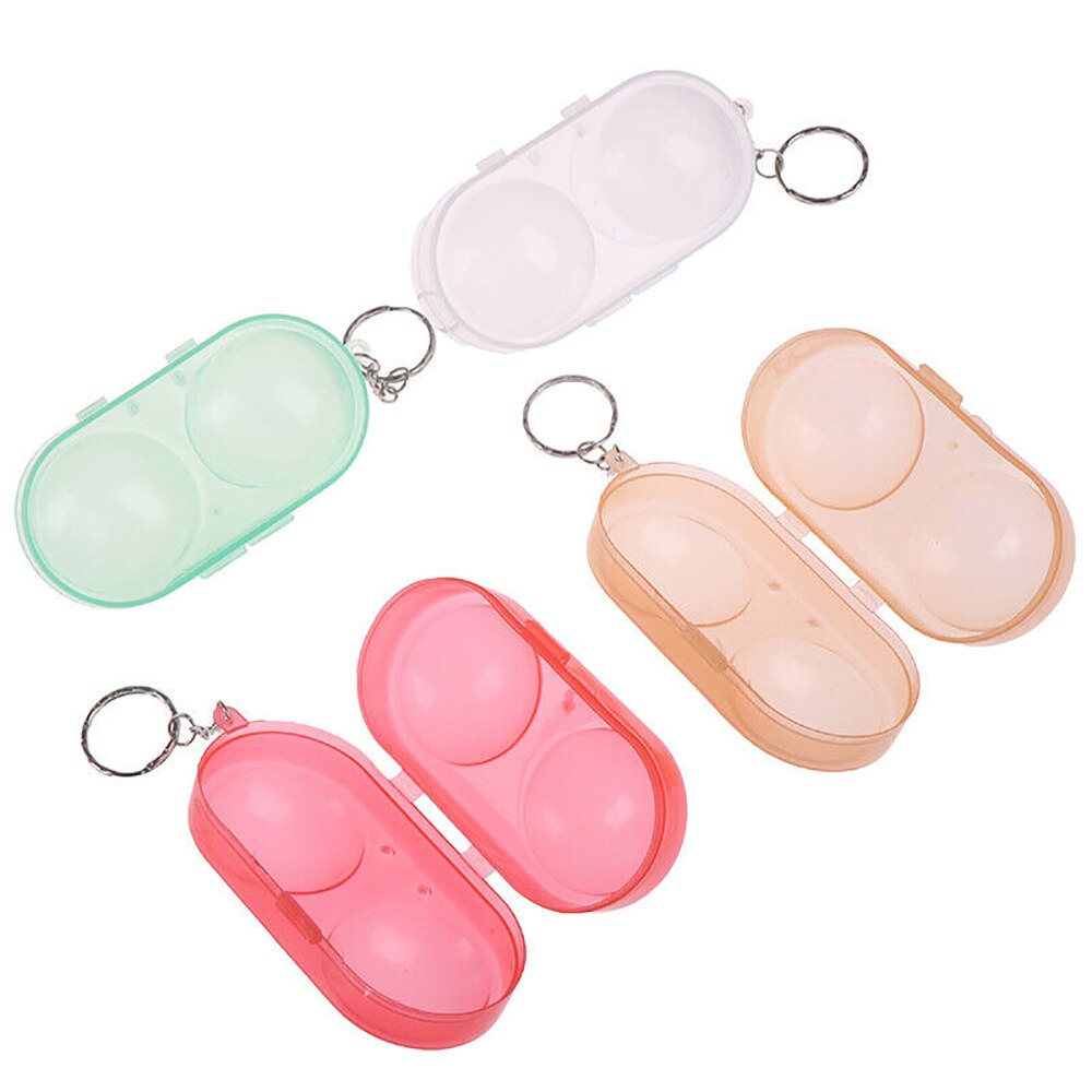 Plastic Table Tennis Ball Container Box Hard Case Ping Pong Ball Storage Box with Keychain Table Tennis Accessories