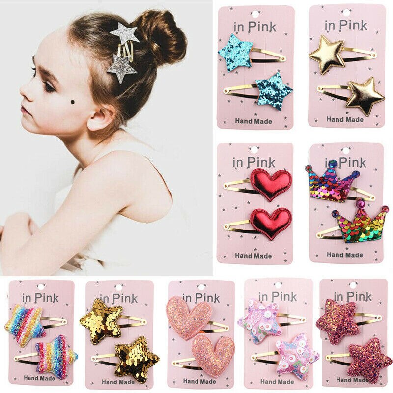 2 Pcs Leuke Baby Hairclips Meisjes Kids Bloemen Bow Alligator Haarspelden Baby Meisje Hoofddeksels