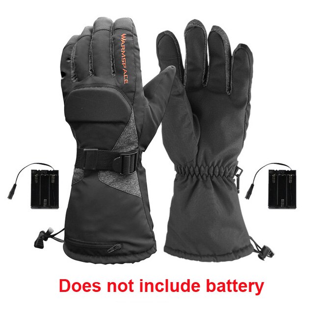 Vinter elektrisk genopladeligt batteri opvarmede handsker smart kontrol varme længere handsker udendørs vandtæt sports cykel ski handske: Kun batterikasse / Xl