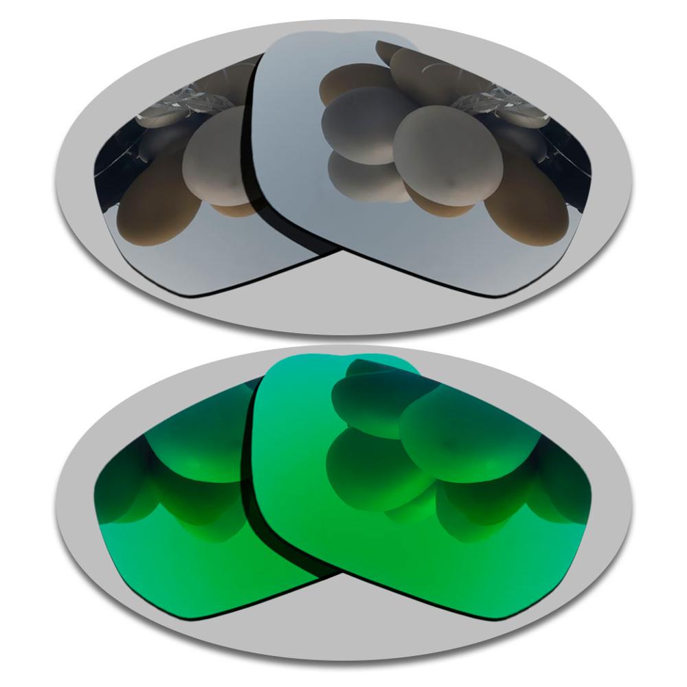 Polarisierte Sonnenbrille Ersatz Linsen für-Stil Schalter OO9194 Rahmen-Mehrere Optionen: Silver-Green