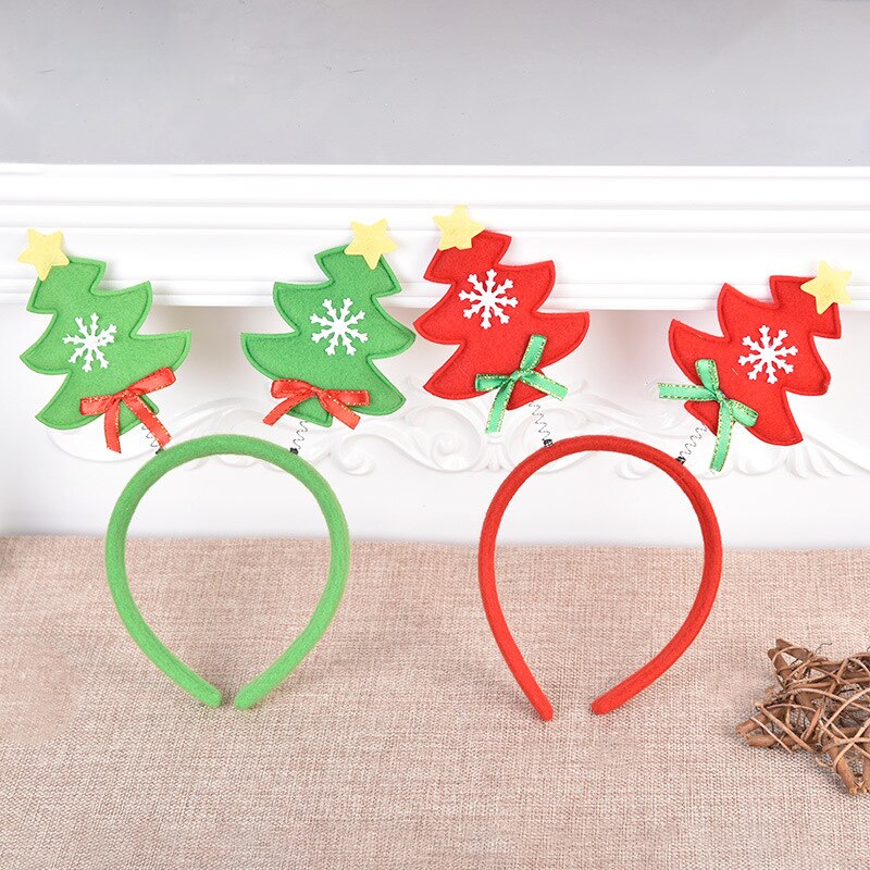 Gants de sapin de noël en bois, 1 pièce 25x12cm, bandes de cheveux pour enfants et adultes, accessoires de décoration de fête de noël