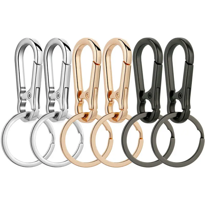 Metal Carabiner Clip Keychain Carabiner Shap Keyring Key Chain Ring Clip Holder Organizer for Home Car Keys Key Finder Women Men: Orange