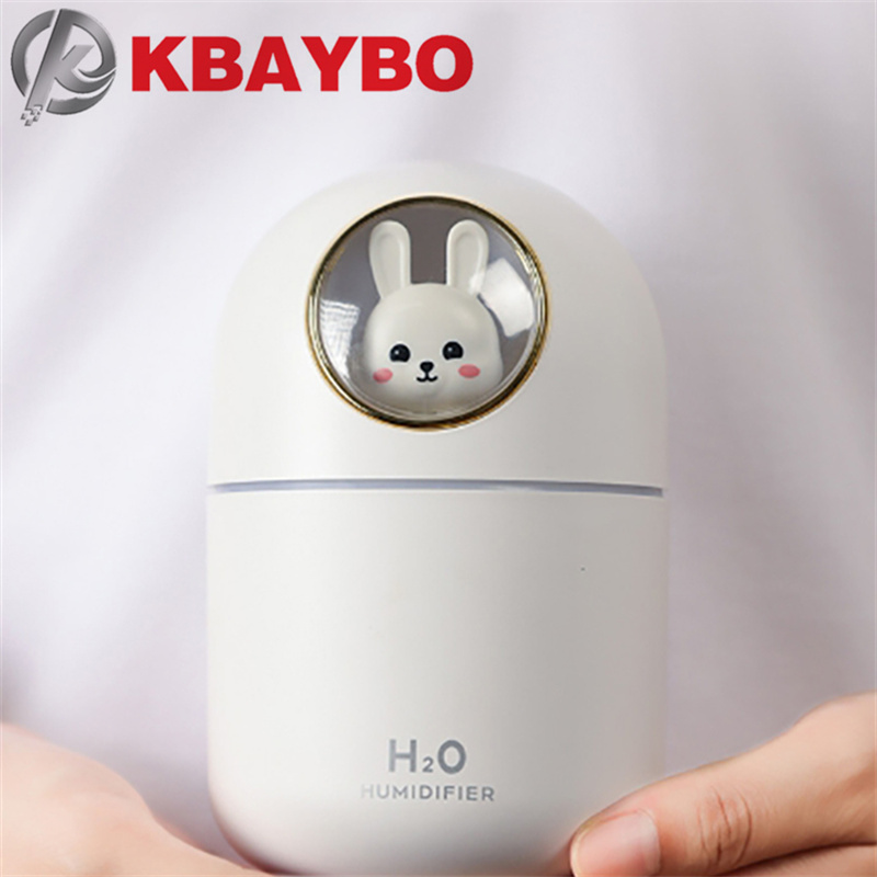 KBAYBO – Mini diffuseur de chambre pour voiture, humidificateur, mignon, animaux de dessin animé, purificateur d&#39;air, brumisateur H2O, USB, diffuseur Portable d&#39;aromathérapie, 300ML