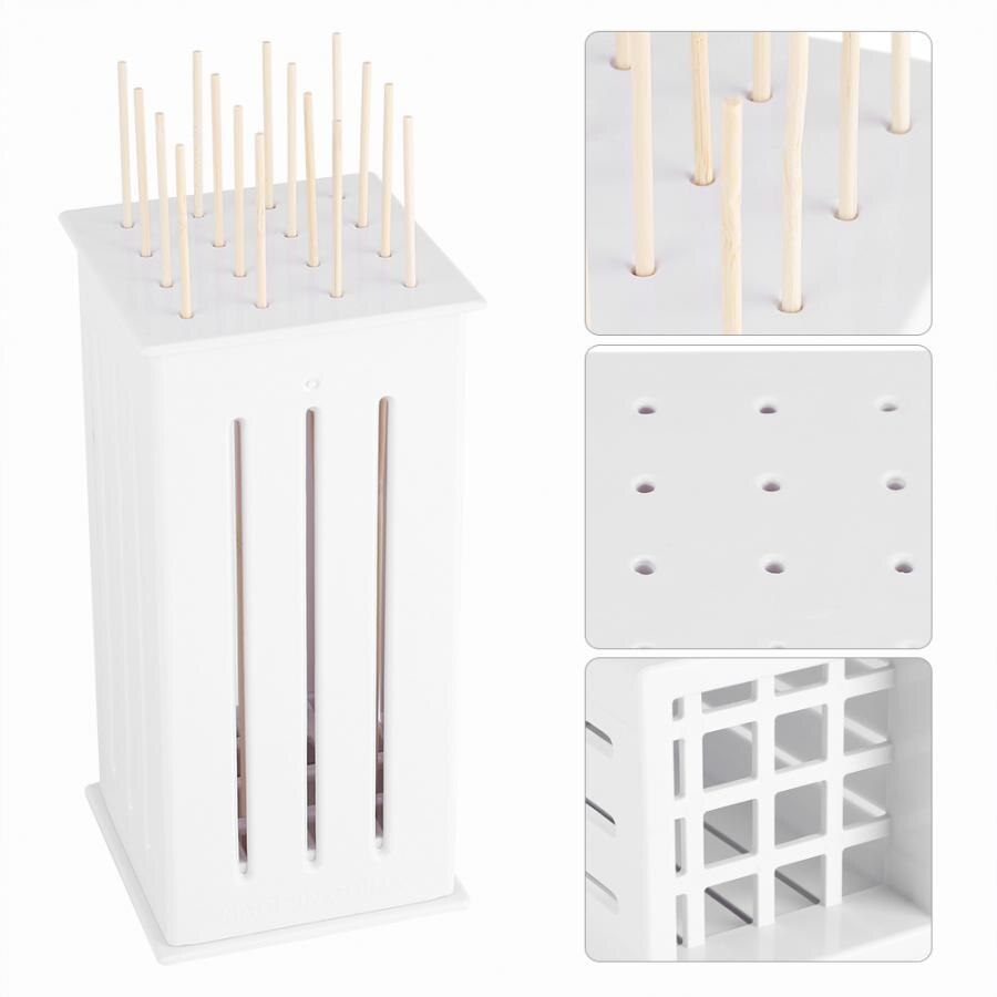 Grillset bbq grill 16 hål spett mat brochette grill kebab maker box med några pinnar kit grill