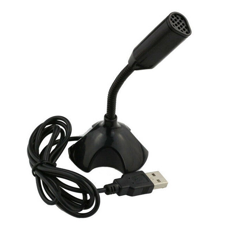 1Pc USB Stand Mini Desktop Studio Speech Microphone MIC For PC Notebook Laptop For Chatting Singing Video Games Recording Mic