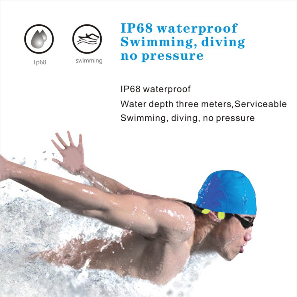 Auricular de natación resistente al agua IP68, para correr, Fitness, deporte, conducción ósea, Y8, 32GB, reproductor Mp3, Bluetooth 5,0, 2 en 1, novedad