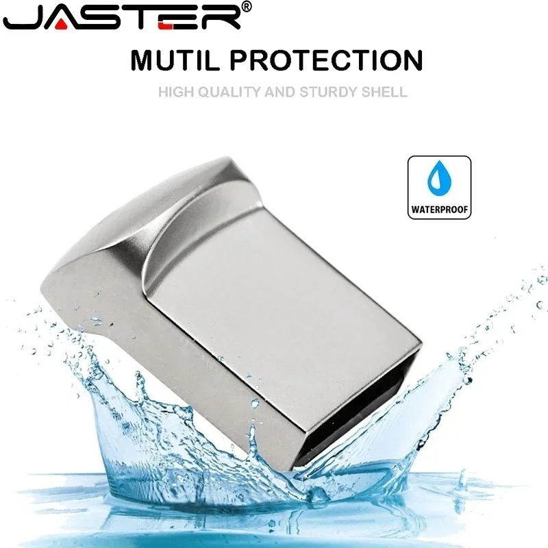 10 SZTUK Mini Metalowy Pendrive USB 128GB 64GB 32GB Hurtownia Pamięci USB 2.0 16G 8G Darmowy Łańcuszek Pen Drive 4G Dysk USB