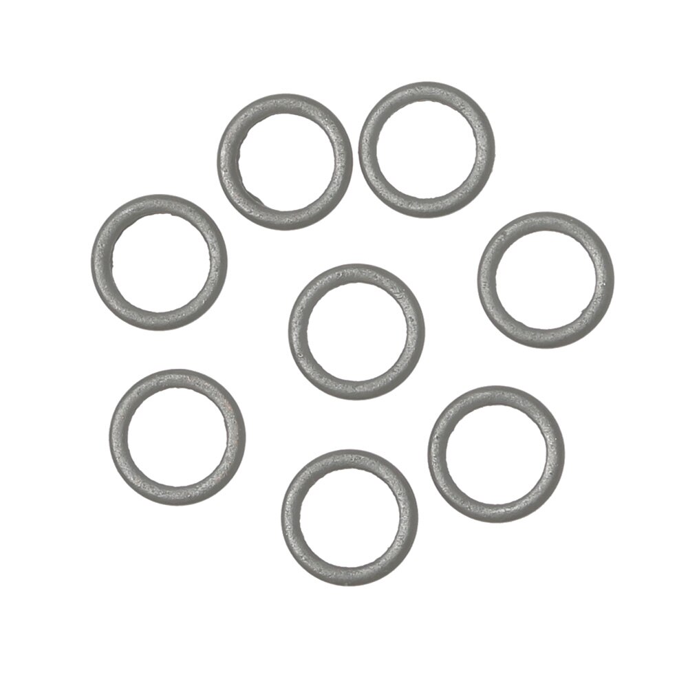 30 stk 2/3.2/3.7/4.4/5.3mm metall flat rund matt svart o ring karpe slitesterk fiskerigg terminal ende takle tippet rigg ring