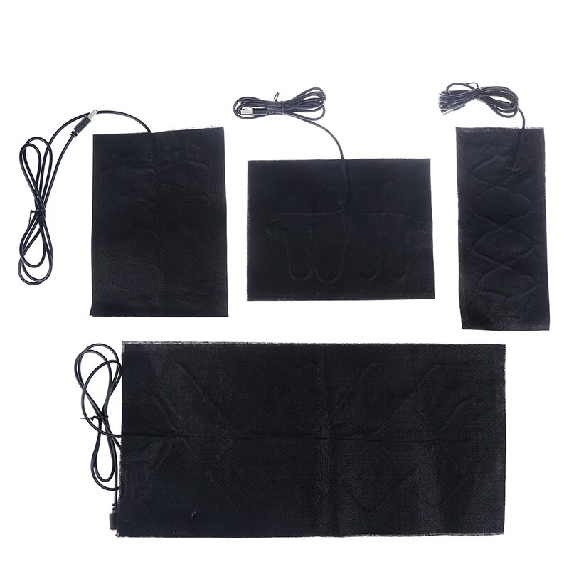 1PCS/4PCS 5V Carbon Fiber Heating Pad Hand Warmer USB Heating Film Electric Winter Infrared Fever Heat Mat