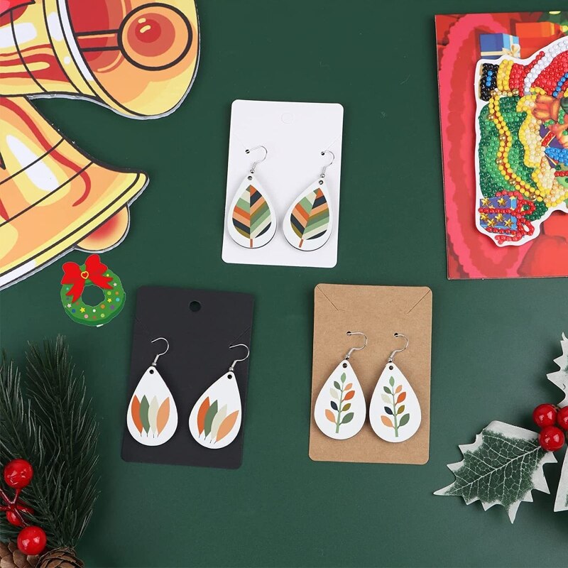 90 Kit Earring Blanks MDF Sublimation Printing Earrings for Christmas Valentine Mother Halloween Day Making DIY Project