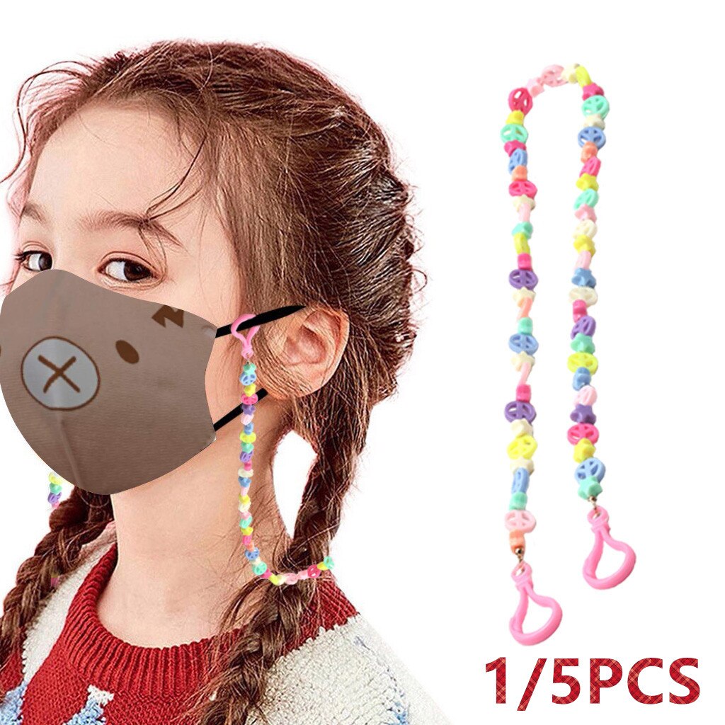 Kinderen Ketting 1/5Pcs Sujeta Mascarillas Masker Lanyard Anti-Verloren Touw Metalen Lanyard Verstelbare Masker Houder Handig touw