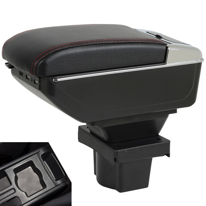 Caja reposabrazos para Skoda Octavia 2 A5 2007, contenedor de almacenamiento Central de coche para Octavia 2, cuero PU