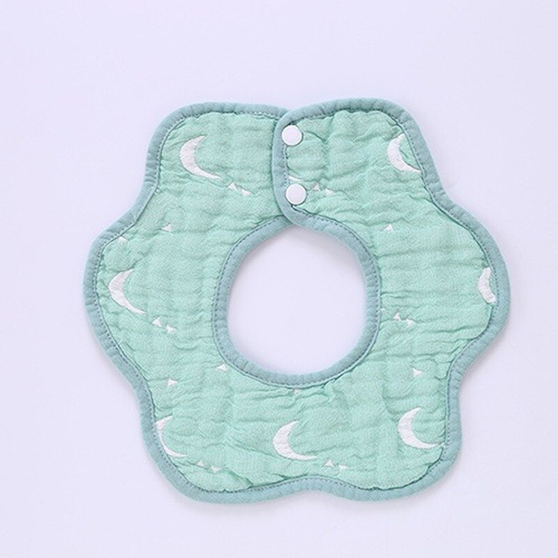 Cartoon Baby Bibs Round Neck Baby Burp Cloth Bibs 360 Degree Flower Bib for Girls Baby Clothing Bandana Bibs Absorbent: 6