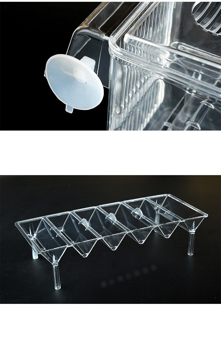 Big Size Acrylic Aquarium Floating Breeding Box 4 Rooms Double Layers Multifunction Breeding Isolation Box For Guppy Betta AT002