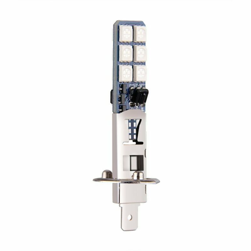 4 Verlichting Modi Koplamp Mistlamp Wit H1 12SMD 5050 Rgb Led Auto Dc 12V