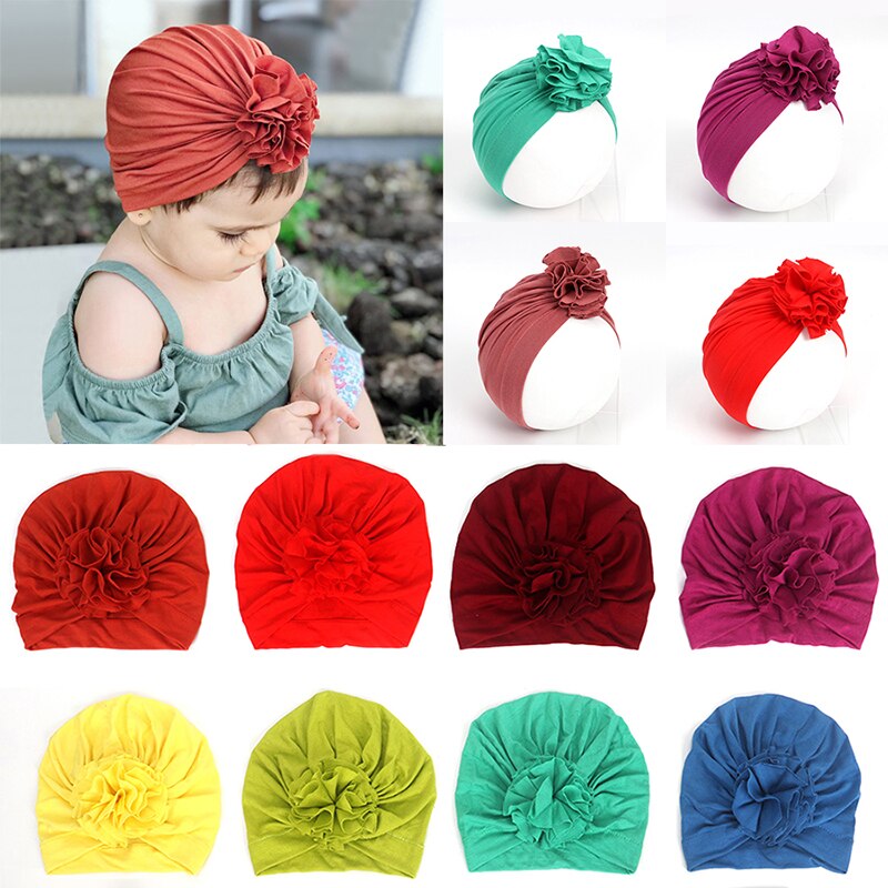 16 farver baby pandebånd turban blomster piges hår tilbehør til børn blød turban hårbånd pandebånd børn hovedbeklædning
