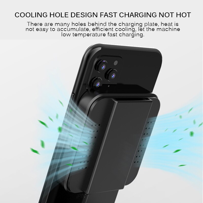 15w draadloze opladers, staande snellader, opvouwbare multifunctionele draadloze oplader voor iphone en samsung