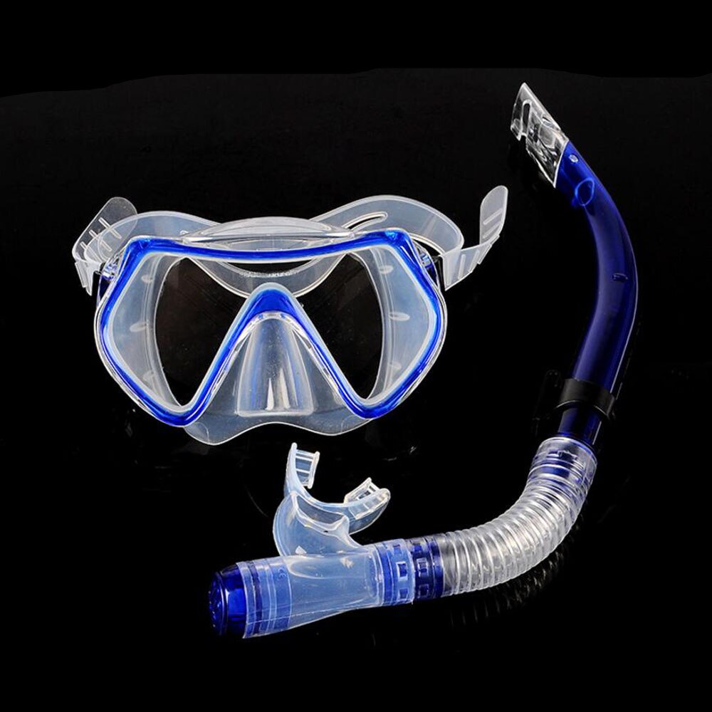 Diving Mask Full Face Snorkeling Mask Underwater Anti Fog Snorkeling Diving Mask dry snorkel Swimming Fishing Pool Dive Men: blue
