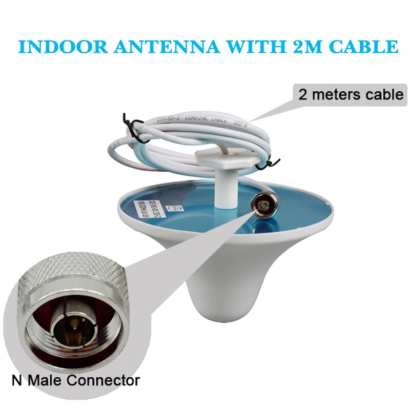 Convenient Indoor Ceiling Antenna GSM 3G 4G N Connector 3dBi Internal Omni Antenna With 2m Cable For Mobile Signal Booster