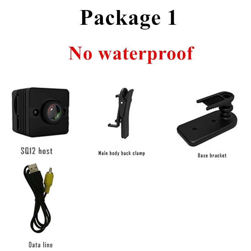 Sq12 hd mini kamera små vandtæt cam videokamera dv mini video sport nat mikro sikkerhedsbeskyttelse – Grandado