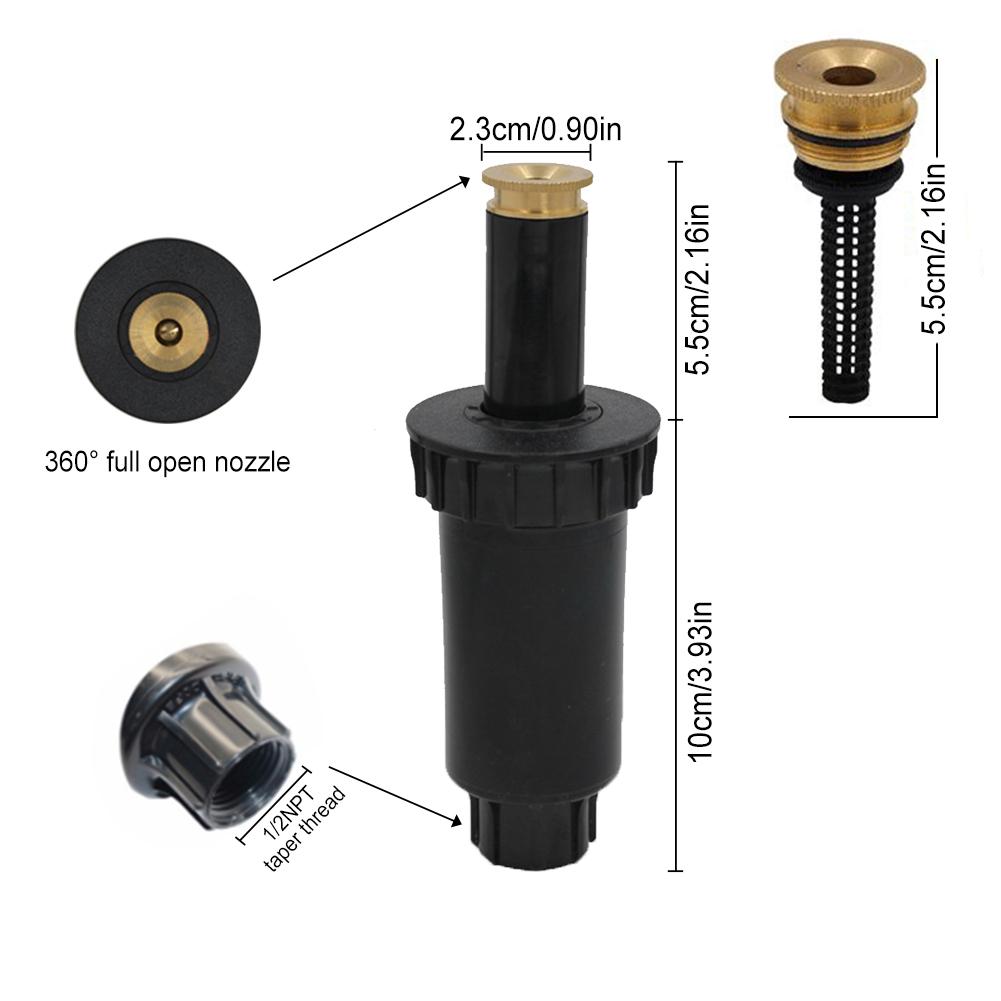 Pop-up gardena sprinkler justerbar 1/2 tommer dyse sprinkler vanding til havevanding havesprinkler drypper aspersores