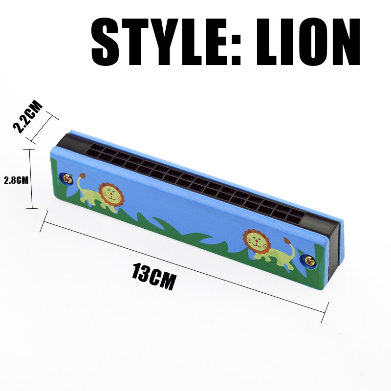 Toy Early Education Cartoon Color Woodwind Harmonica Melodica Toys Musical Instruments 16 Holes Double-Row Blow As: NO.4