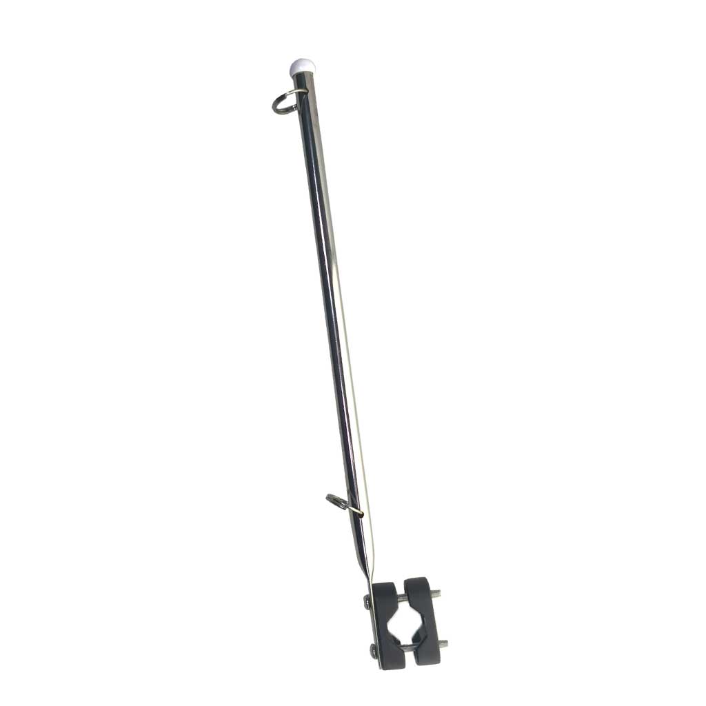 Supporto per asta portabandiera con montaggio su guida marina, asta di supporto per bandiera, supporto per bandiera per yacht, morsetto per kayak su asta portabandiera