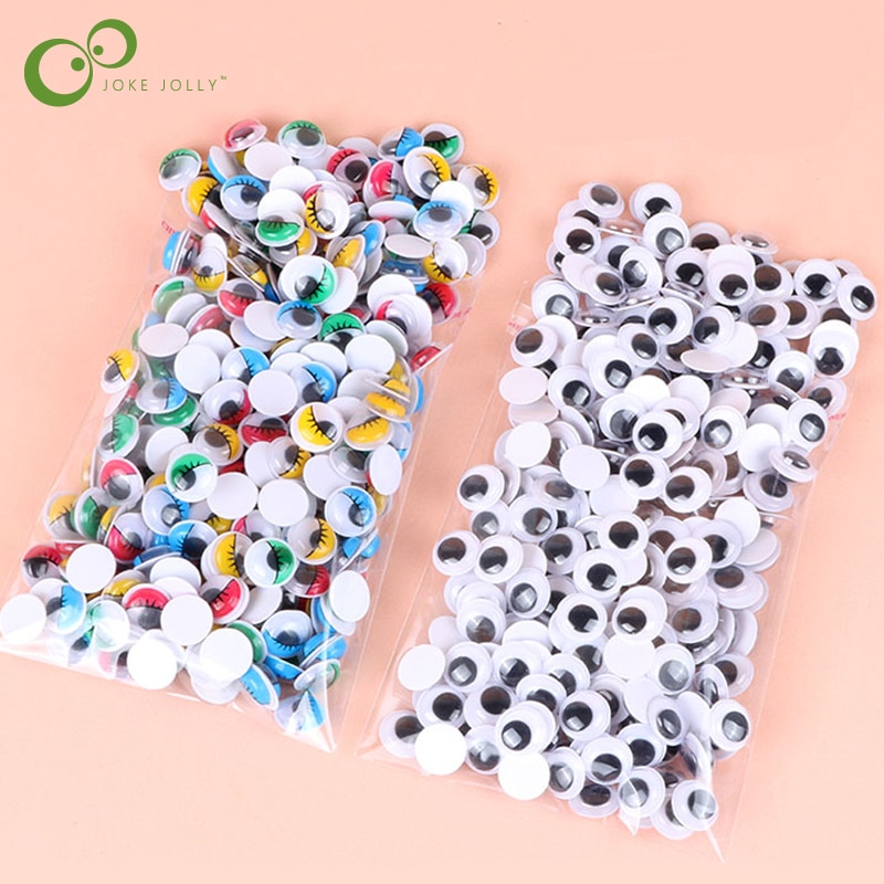 100 uds/200 Uds. Ojos de malabares autoadhesivos para manualidades de álbum de recortes DIY proyectos accesorios para muñecas ojos juguetes hechos a mano GYH