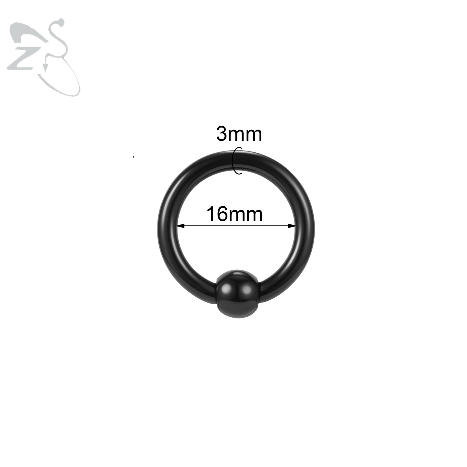 ZS 1PC Acrylic Hoop Septum Ring Black Color CBR/BCR Closure Ball Nose Ring Large Big Gauge Earrings 12G to 00G Daith Piercing: Gold-color