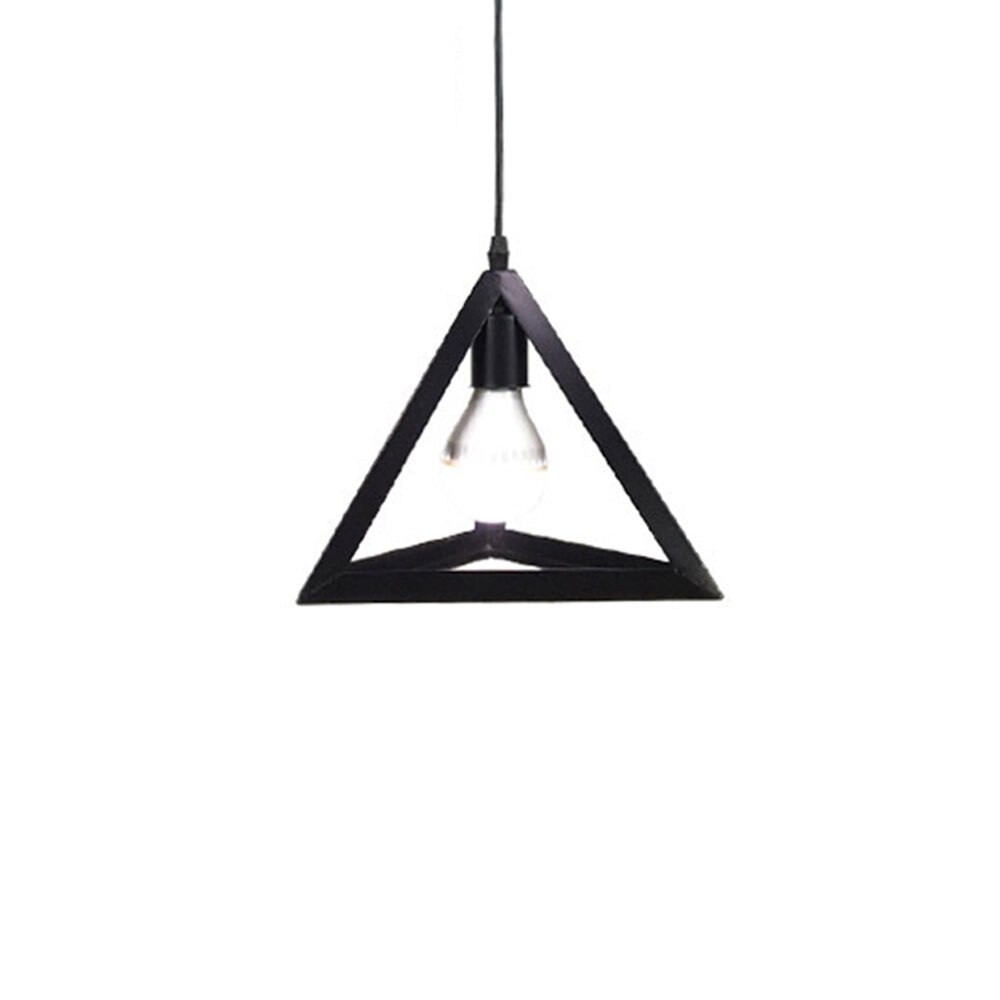 Hanging Light Square Lampshade E27 Bulb Retro Ceiling Light Fitting Lamp Guard Wire Cage Lamp Cover Lamp shades Chandelier Decor: triangle
