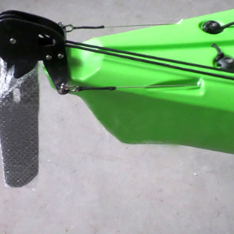 Aluminiumslegering marine båd fartøjer kano kajak ror fod kontrol retning kit sejlbåd dele styresystem
