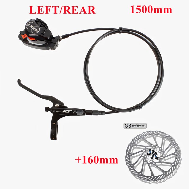 Nollställande mtb 4 kolv hydraulisk skivbroms xt med kylning full meatal pads cnc tech mineral oil broms för am enduro  e4 zee  mt200: Lr 160mm