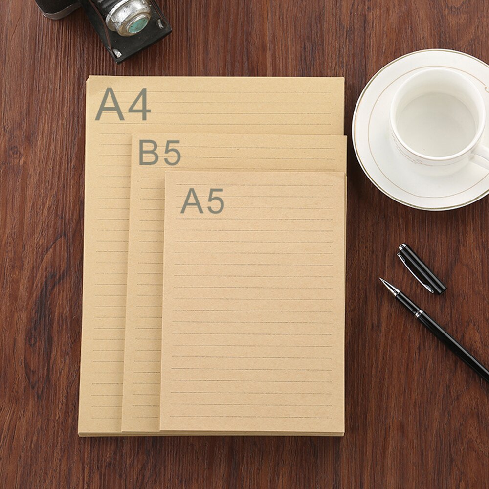 50 sheets A4/B5/A5 Vintage Kraft paper Writing Letter Stationery Romantic Note craft Paper painting packaging paper