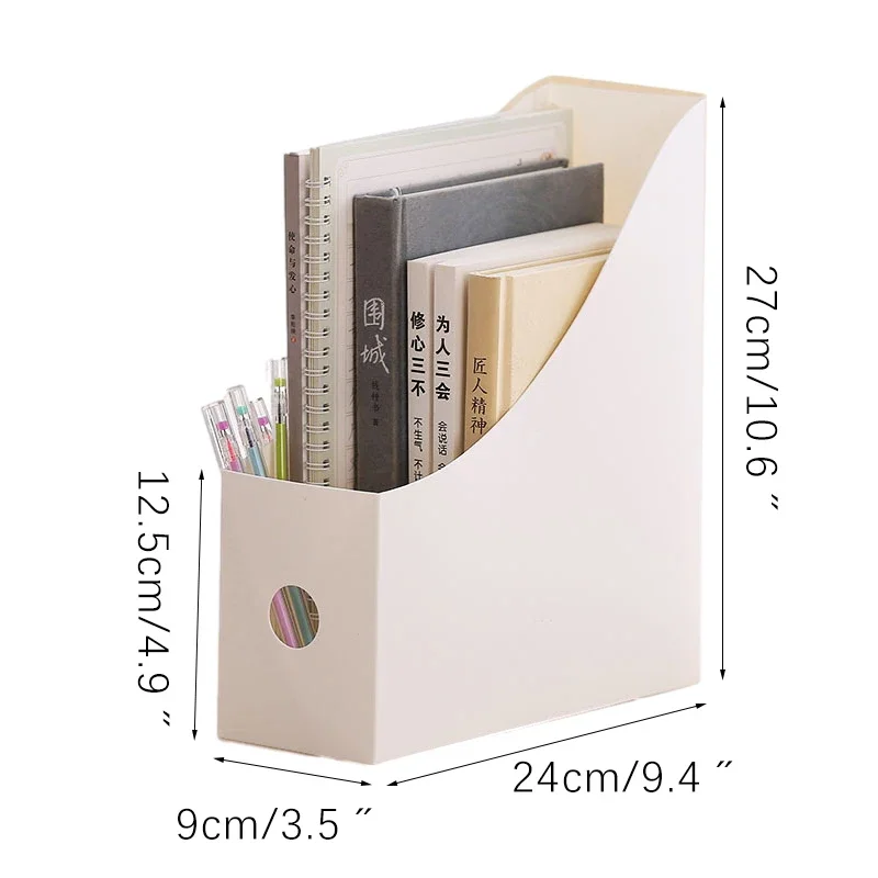 Office Document File Storage Box Folding Desktop Organizer Multi-functional Books Pencil Sundries Storage Box Office Supplies: Light Grey